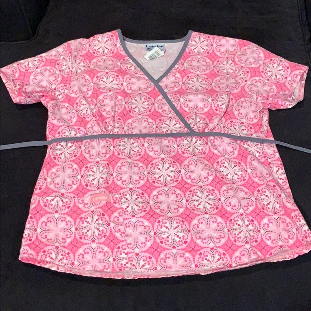 Medium Landau Pink Scrub Top
